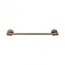 Top Knobs ED8GBZF - Edwardian Bath Towel Bar 24 In. Single - Rope Backplate German Bronze