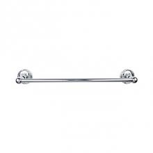 Top Knobs ED8PCE - Edwardian Bath Towel Bar 24 Inch Single - Ribbon Bplate Polished Chrome