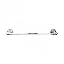 Top Knobs ED8PCF - Edwardian Bath Towel Bar 24 In. Single - Rope Backplate Polished Chrome