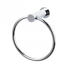 Top Knobs HOP5PC - Hopewell Bath Ring  Polished Chrome