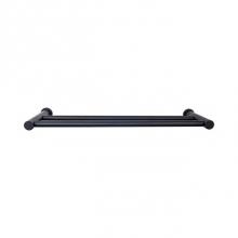 Top Knobs HOP7BLK - Hopewell Bath Towel Bar 18 Inch Double Flat Black