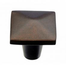 Top Knobs M1518 - Aspen Square Knob 1 1/4 Inch Mahogany Bronze