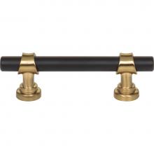 Top Knobs M2700 - Bit Pull 3 Inch (c-c) Flat Black and Honey Bronze