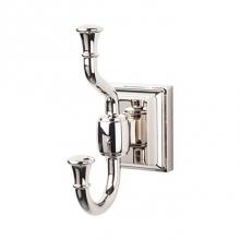 Top Knobs STK2PN - Stratton Bath Double Hook  Polished Nickel