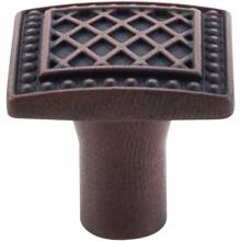 Top Knobs TK174PAR - Trevi Square Knob 1 1/4 Inch Patina Rouge