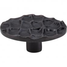 Top Knobs TK299CB - Cobblestone Oval Knob 2 5/8 Inch Coal Black