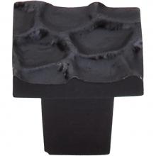 Top Knobs TK300CB - Cobblestone Square Knob 1 1/8 Inch Coal Black