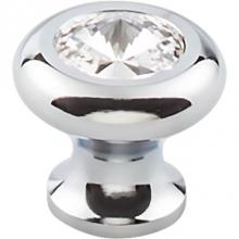 Top Knobs TK846PC - Hayley Crystal Knob Clear 1 3/16 Inch Polished Chrome Base