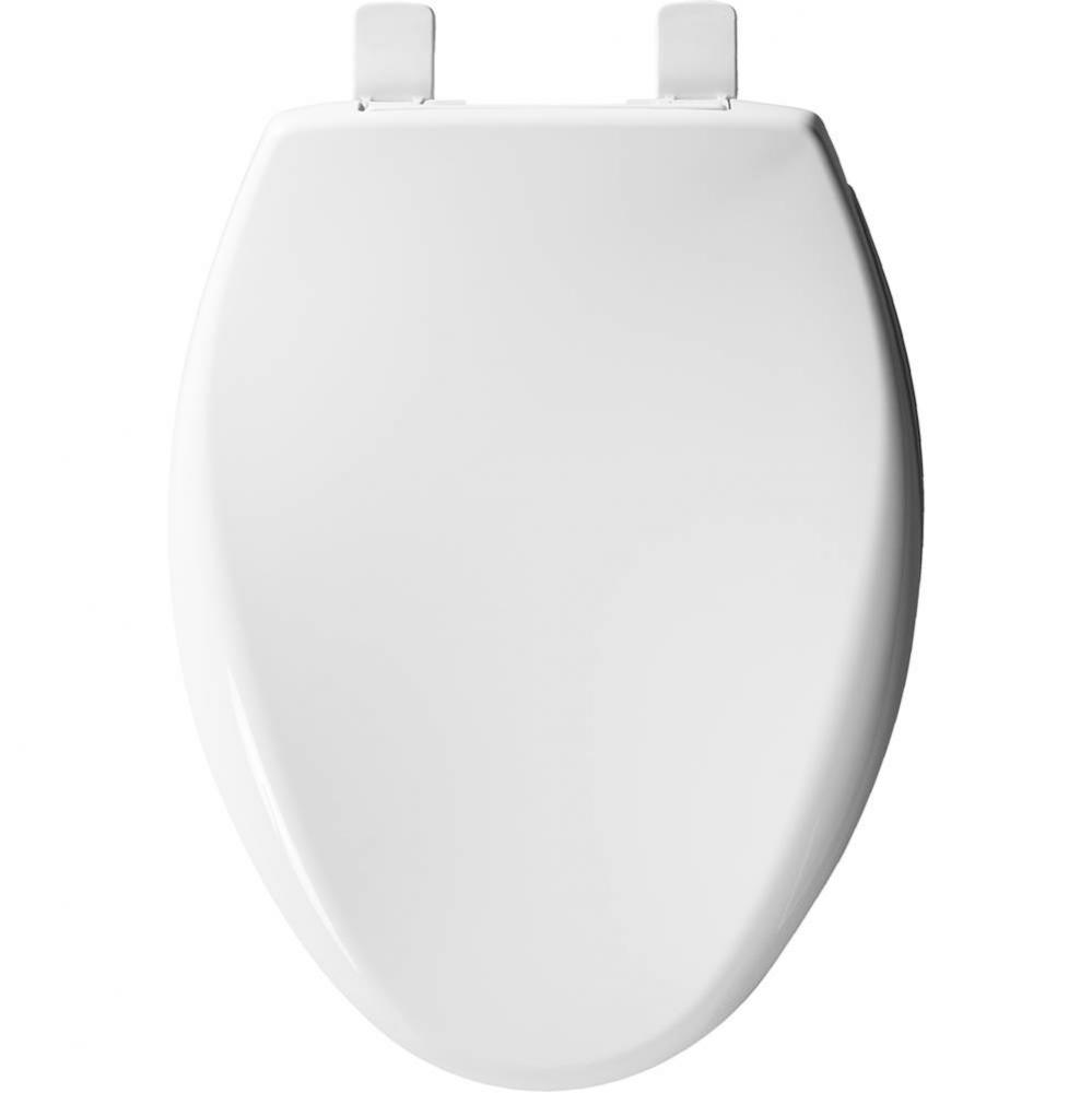 Bemis Affinity&#xae; Elongated Plastic Toilet Seat in White with STA-TITE&#xae; Seat Fastening Sys