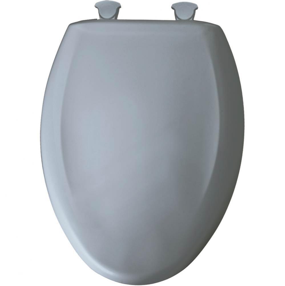 Elongated Plastic Toilet Seat in Sky Blue with STA-TITE Seat Fastening System, Easy-Clean &amp; Ch