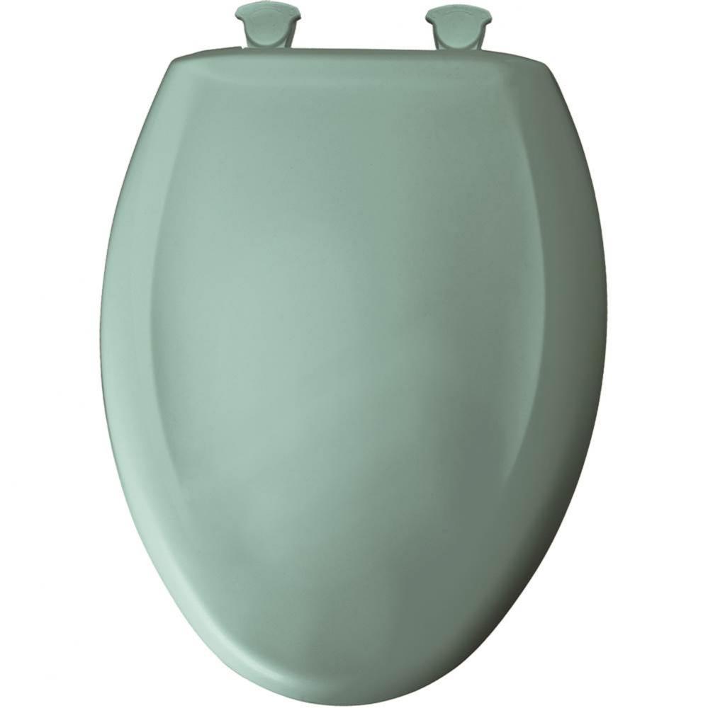 Elongated Plastic Toilet Seat in Spruce Green with STA-TITE Seat Fastening System, Easy-Clean &amp