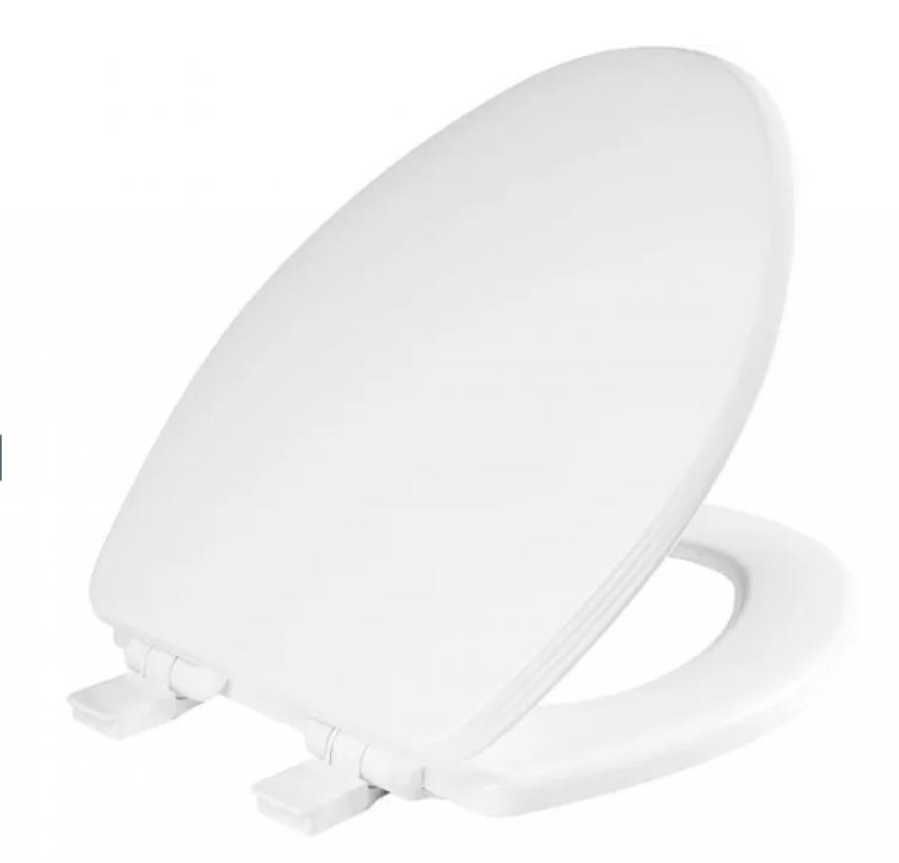 Bemis Ashland™ Elongated Enameled Wood Toilet Seat in White with STA-TITE&#xae;, Easy-Clean&#xae