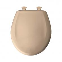 Bemis 200SLOWT 078 - Round Plastic Toilet Seat in Beige with STA-TITE Seat Fastening System, Easy-Clean & Change an