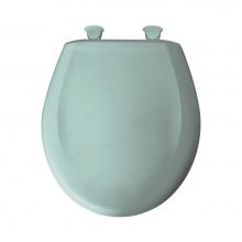 Bemis 200SLOWT 565 - Round Plastic Toilet Seat in Light Turquoise with STA-TITE Seat Fastening System, Easy-Clean &