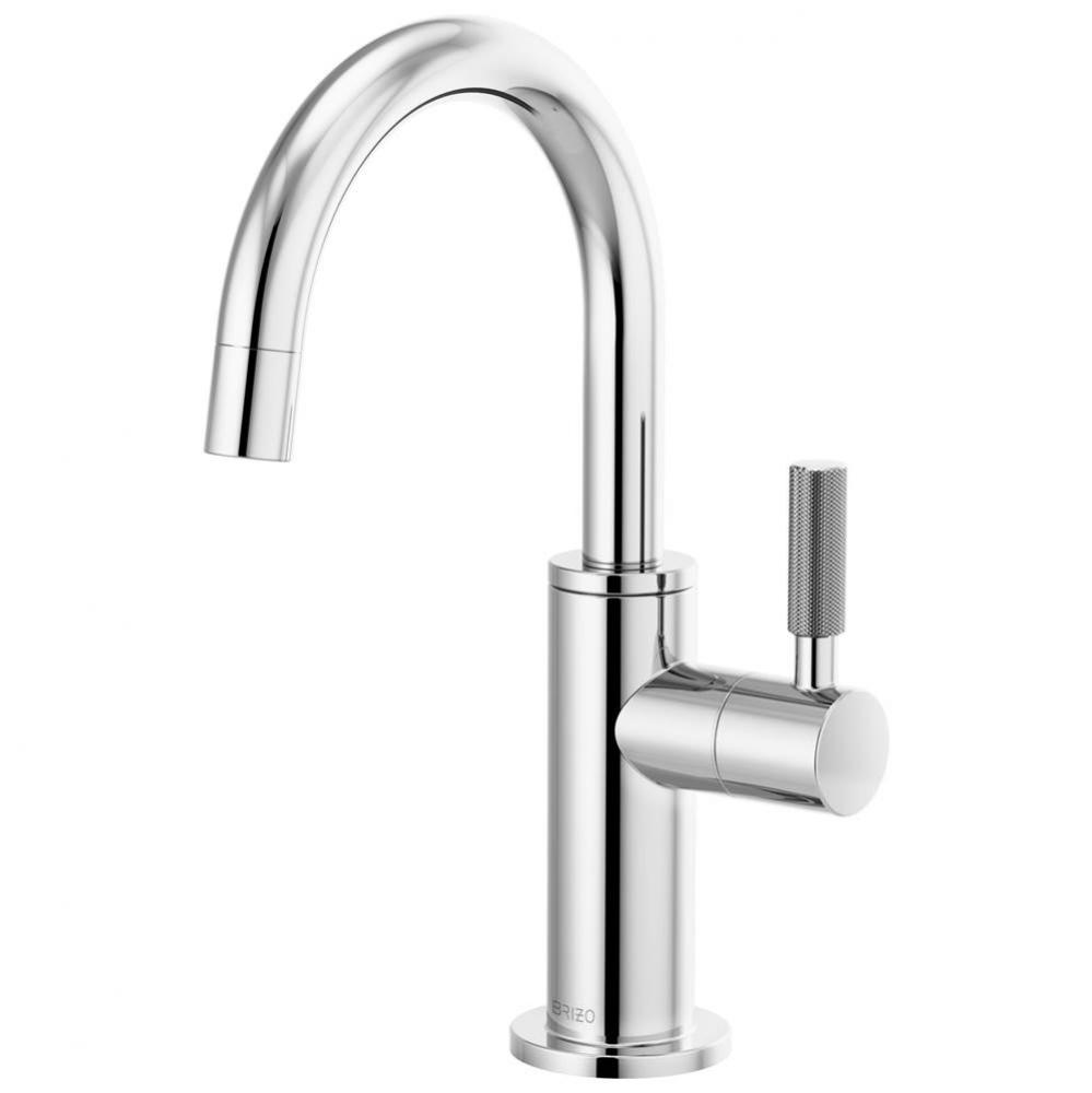 Litze&#xae; Beverage Faucet with Arc Spout and Knurled Handle