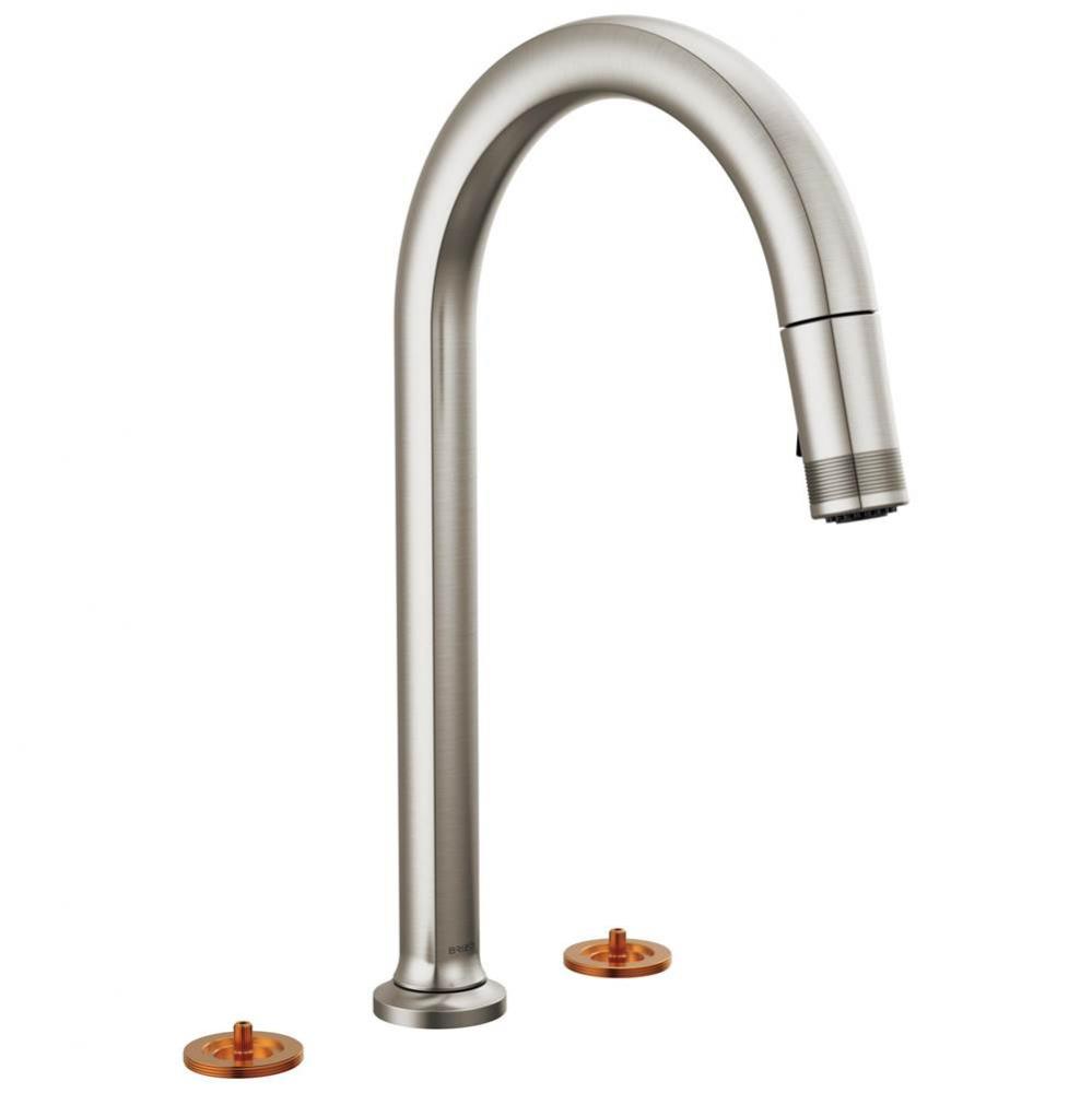 Kintsu&#xae; Widespread Pull-Down Faucet with Arc Spout - Less Handles