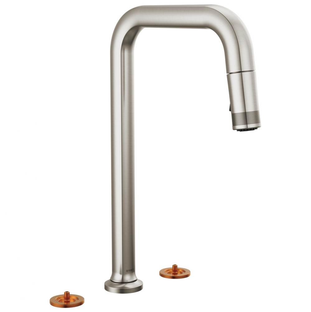 Kintsu&#xae; Widespread Pull-Down Faucet with Square Spout - Less Handles