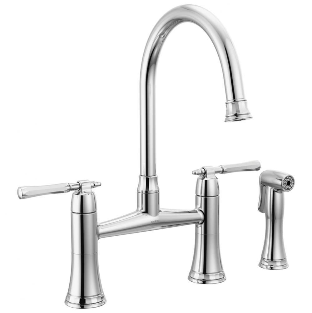 The Tulham™ Kitchen Collection by Brizo&#xae; Bridge Kitchen Faucet with Side Spray