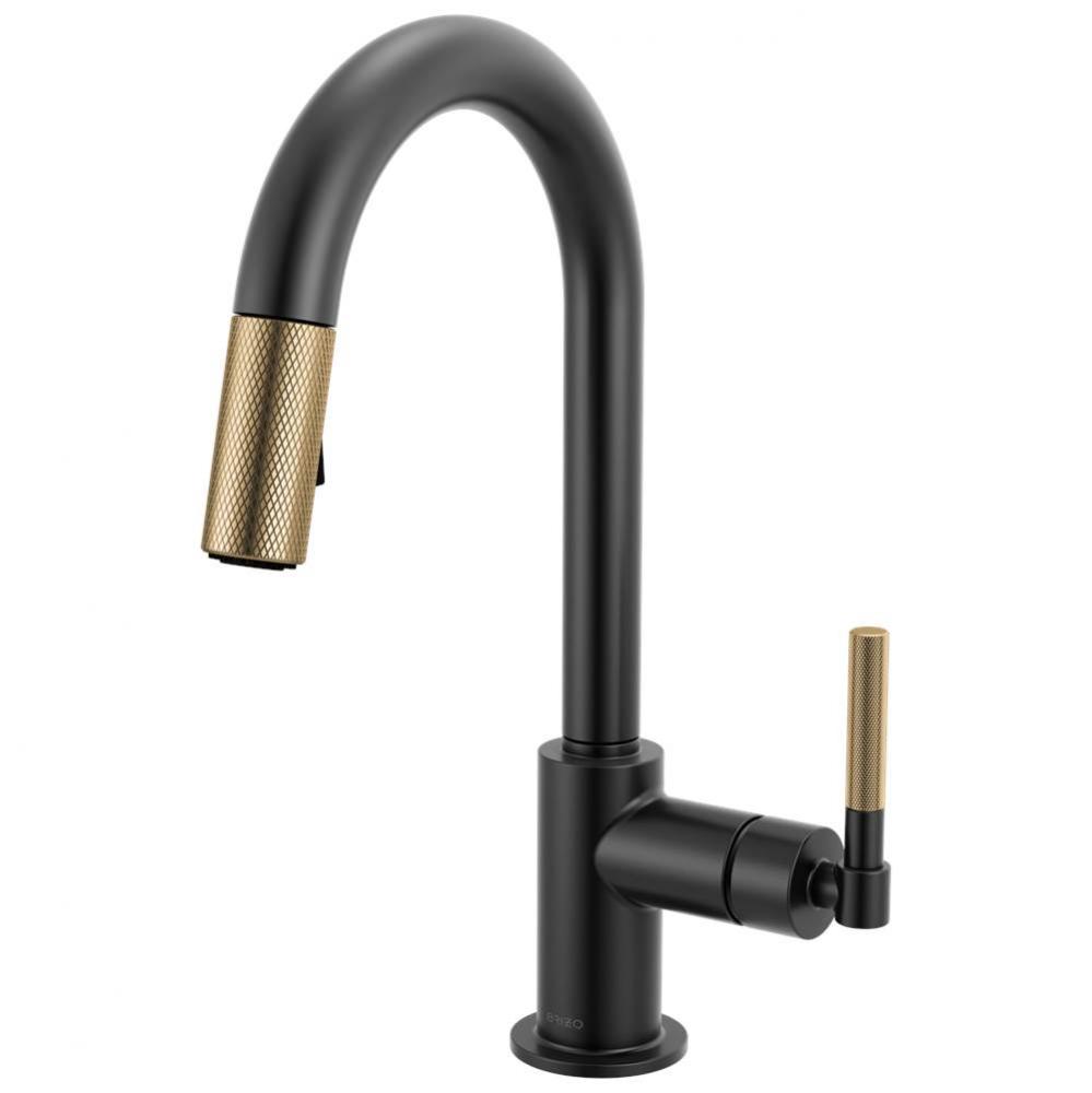 Litze&#xae; Pull-Down Prep Faucet with Arc Spout - Knurled Handle