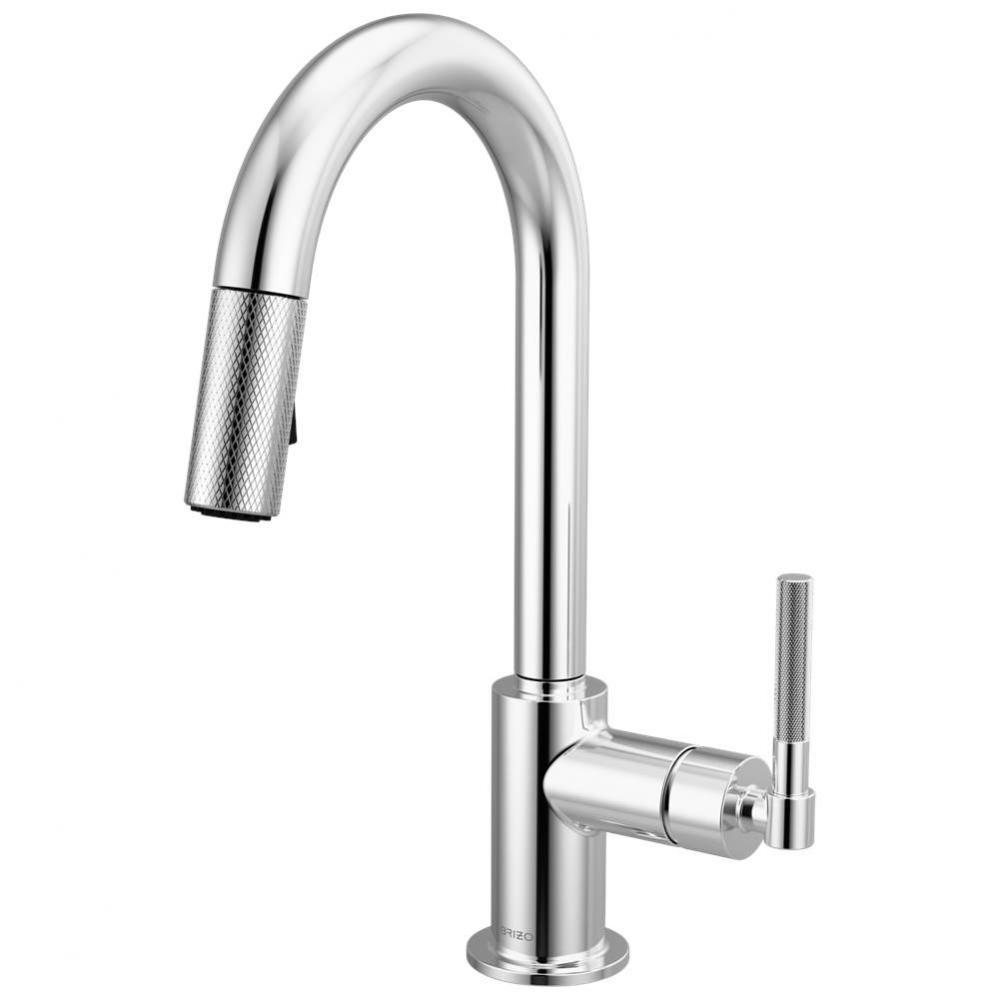 Litze&#xae; Pull-Down Prep Faucet with Arc Spout - Knurled Handle