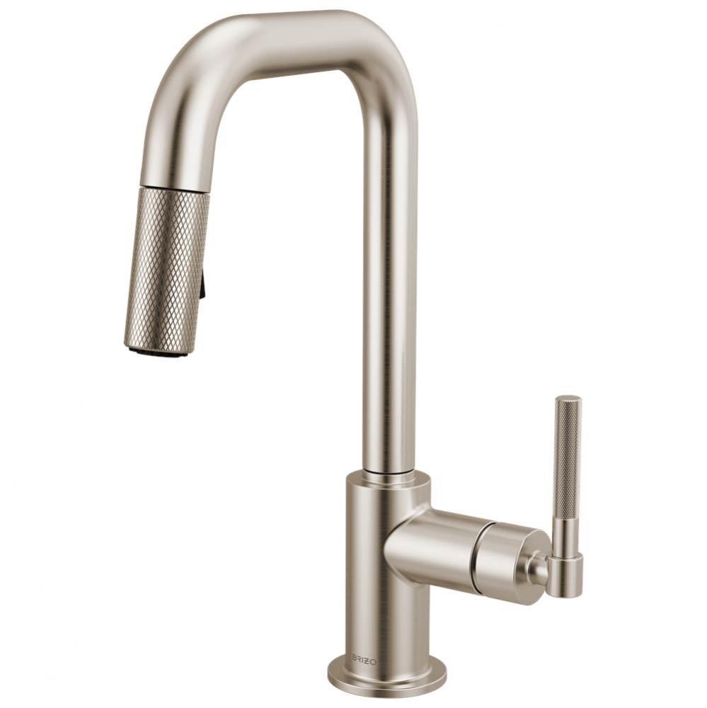 Litze&#xae; Pull-Down Prep Faucet with Square Spout - Knurled Handle