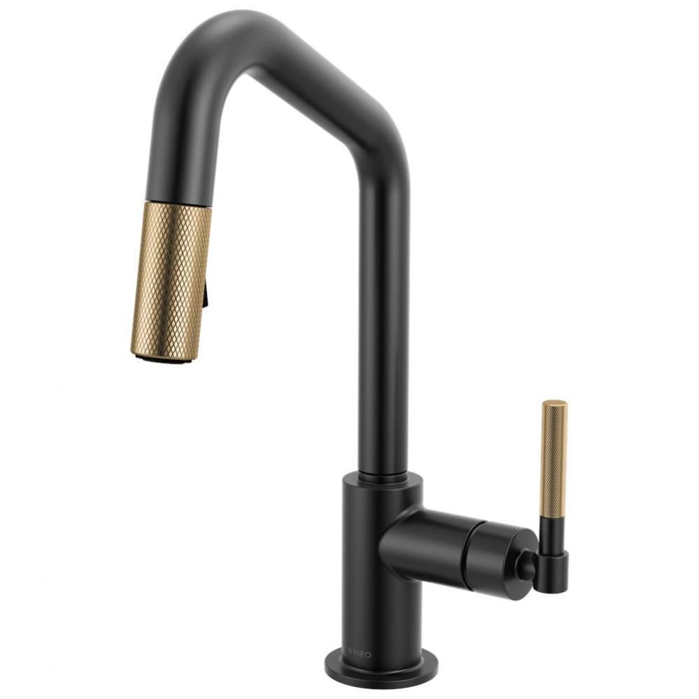 Litze&#xae; Pull-Down Prep Faucet with Angle Spout - Knurled Handle