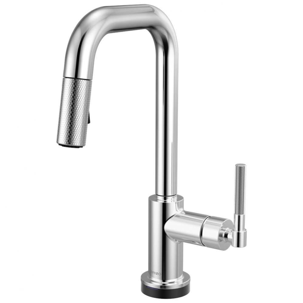 Litze&#xae; Smarttouch Pull-Down Prep Faucet with Square Spout - Knurled Handle