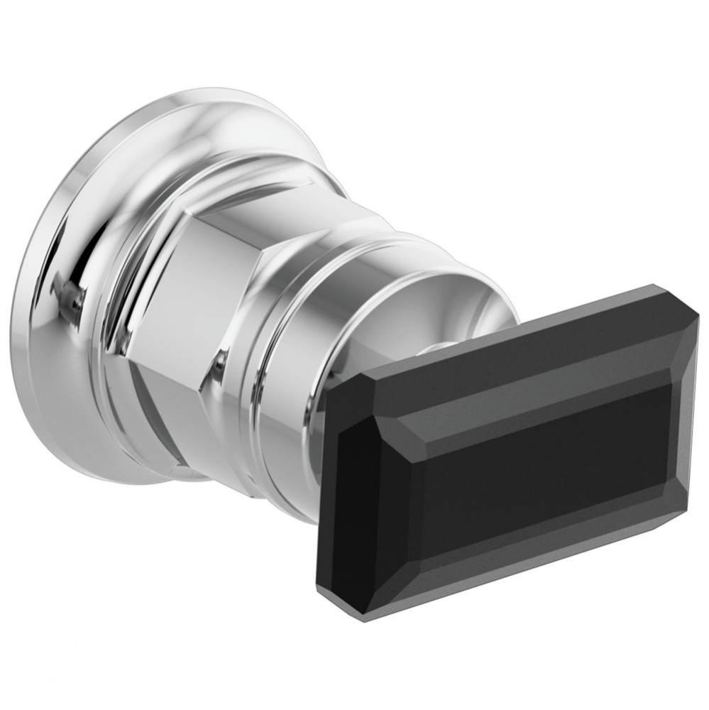 Invari&#xae; Wall Mount Lavatory Black Crystal Knob Handle Kit