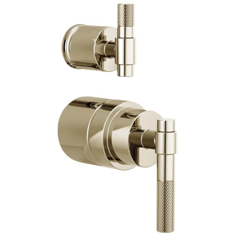 Litze&#xae; Pressure Balance Valve with Integrated Diverter Trim T-Lever Handle Kit