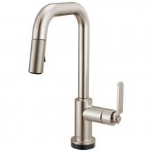 Brizo 64954LF-SS - Litze® Smarttouch Pull-Down Prep Faucet with Square Spout - Industrial Handle