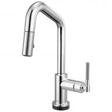 Brizo 64963LF-PC - Litze® Smarttouch Pull-Down Prep Faucet with Angle Spout - Knurled Handle