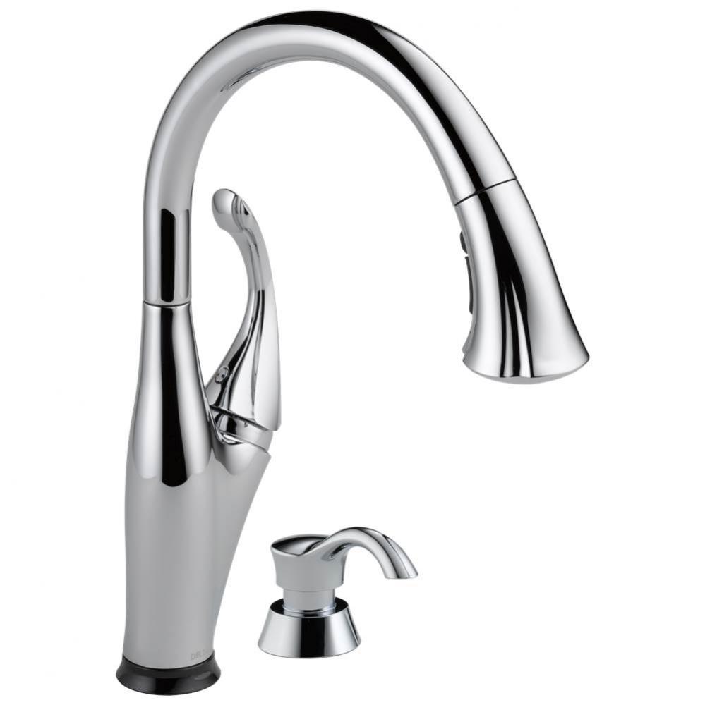 Addison™ Single Handle Pull-Down Kitchen Faucet with Touch2O&#xae; Technology and Soap Dispenser