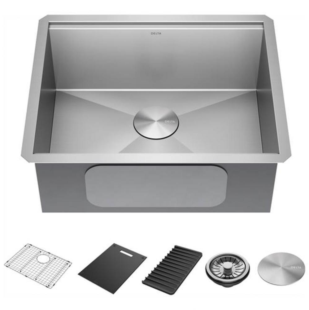 Rivet™ 23&apos;&apos; Workstation Kitchen Sink Undermount 16 Gauge Stainless Steel Single Bowl w