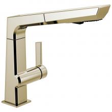 Delta Faucet 4193-PN-DST - Pivotal™ Single Handle Pull Out Kitchen Faucet