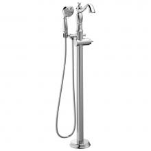 Delta Faucet T4797-FL-LHP - Cassidy™ Single Handle Floor Mount Tub Filler Trim with Hand Shower - Less Handle