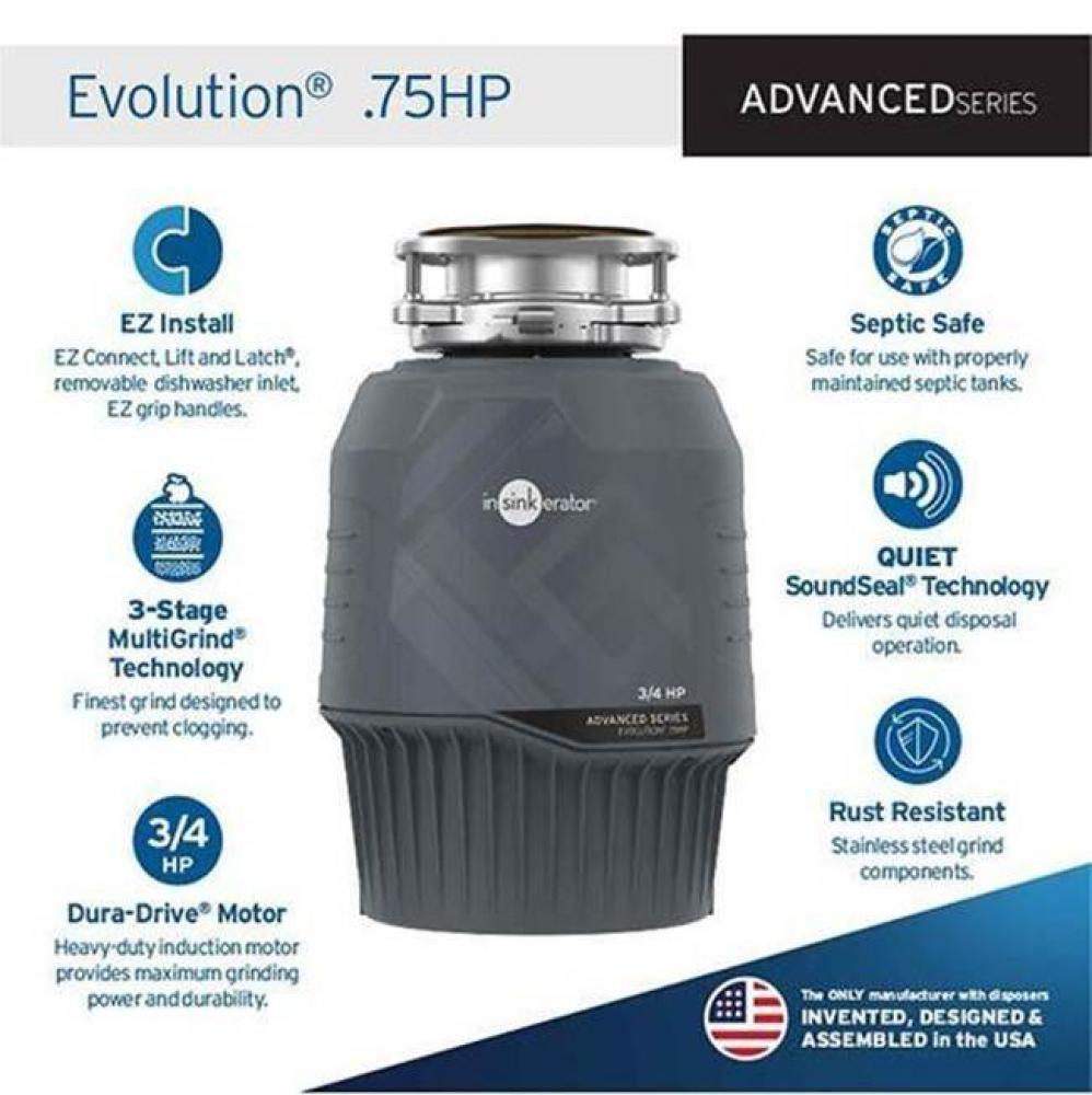 Evolution .75HP Garbage Disposal