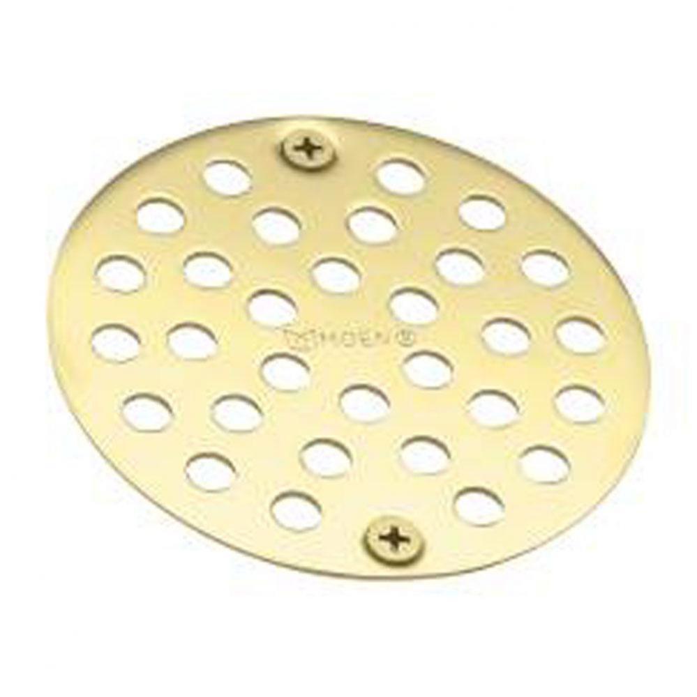 Polished brass tub/shower drain covers