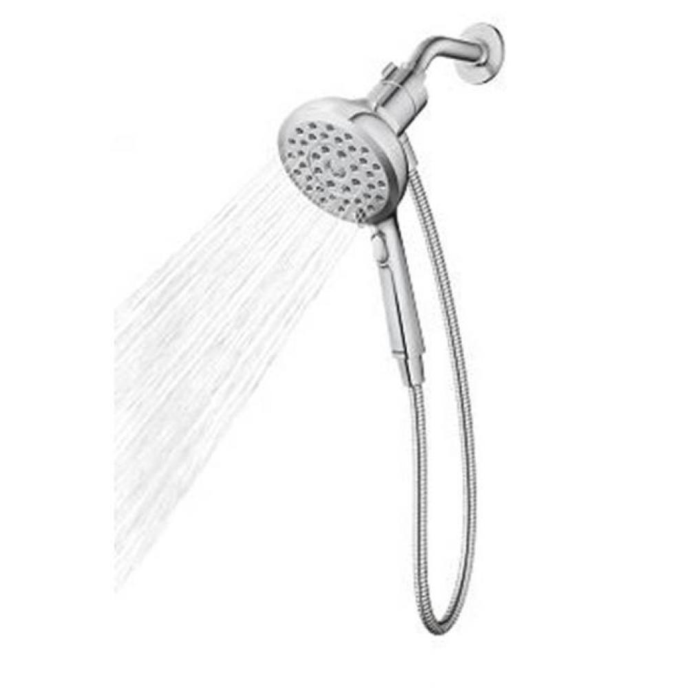 Chrome Eight-Function 5&apos;&apos; Diameter Spray Head Handshower