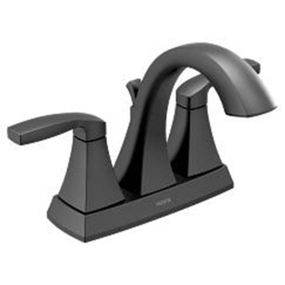 Matte black two-handle bathroom faucet