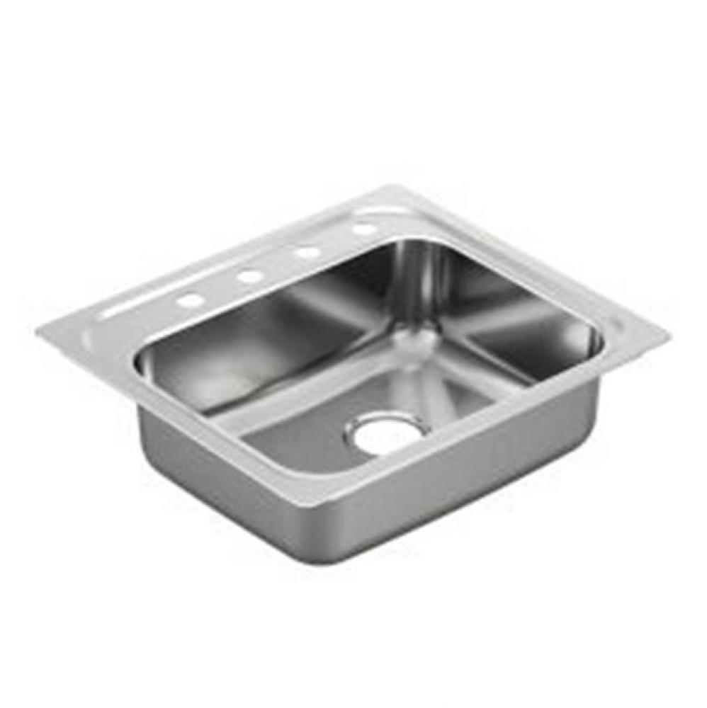 25&apos;&apos;x22&apos;&apos; stainless steel 20 gauge single bowl drop in sink