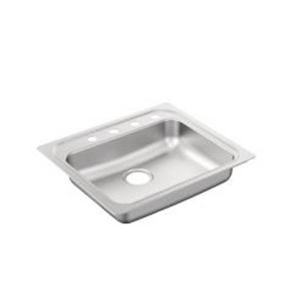 25&apos;&apos;x22&apos;&apos; stainless steel 20 gauge single bowl drop in sink