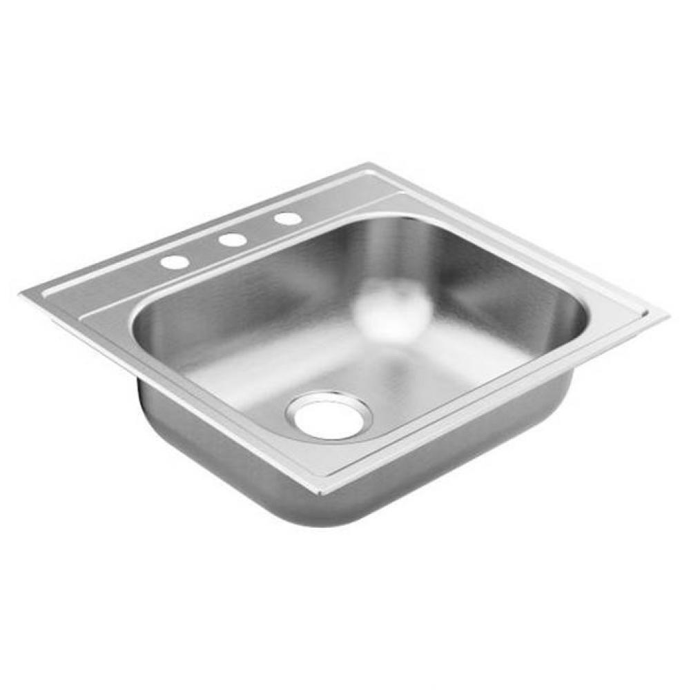 25&apos;&apos;X22&apos;&apos; Stainless Steel 22 Gauge Single Bowl Drop In Sink