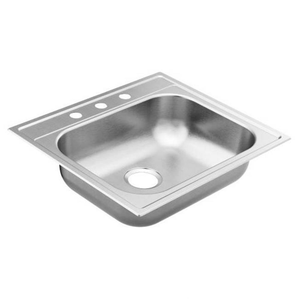 25&apos;&apos;X22&apos;&apos; Stainless Steel 22 Gauge Single Bowl Drop In Sink