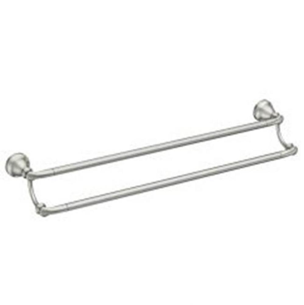 Brushed Nickel 24&apos;&apos; Double Towel Bar