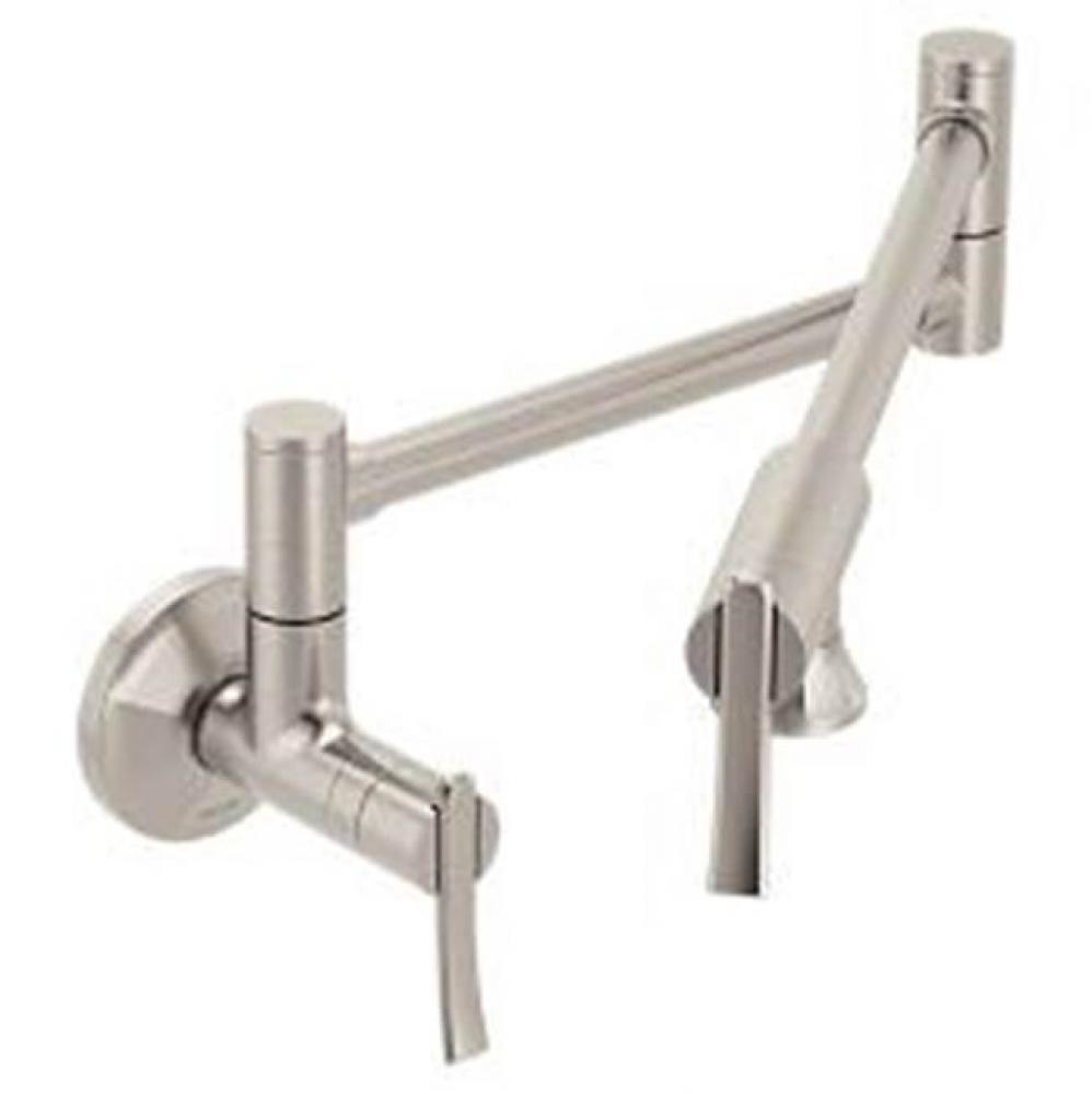 Spot resist stainless two-handle kitchen faucet