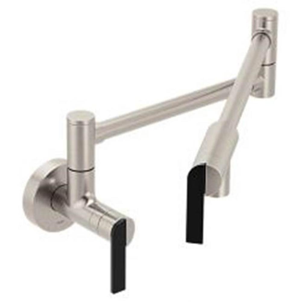 Spot resist stainless two-handle kitchen faucet