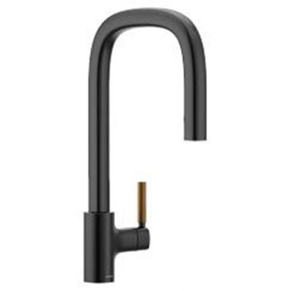 Matte Black One-Handle Pulldown Kitchen Faucet