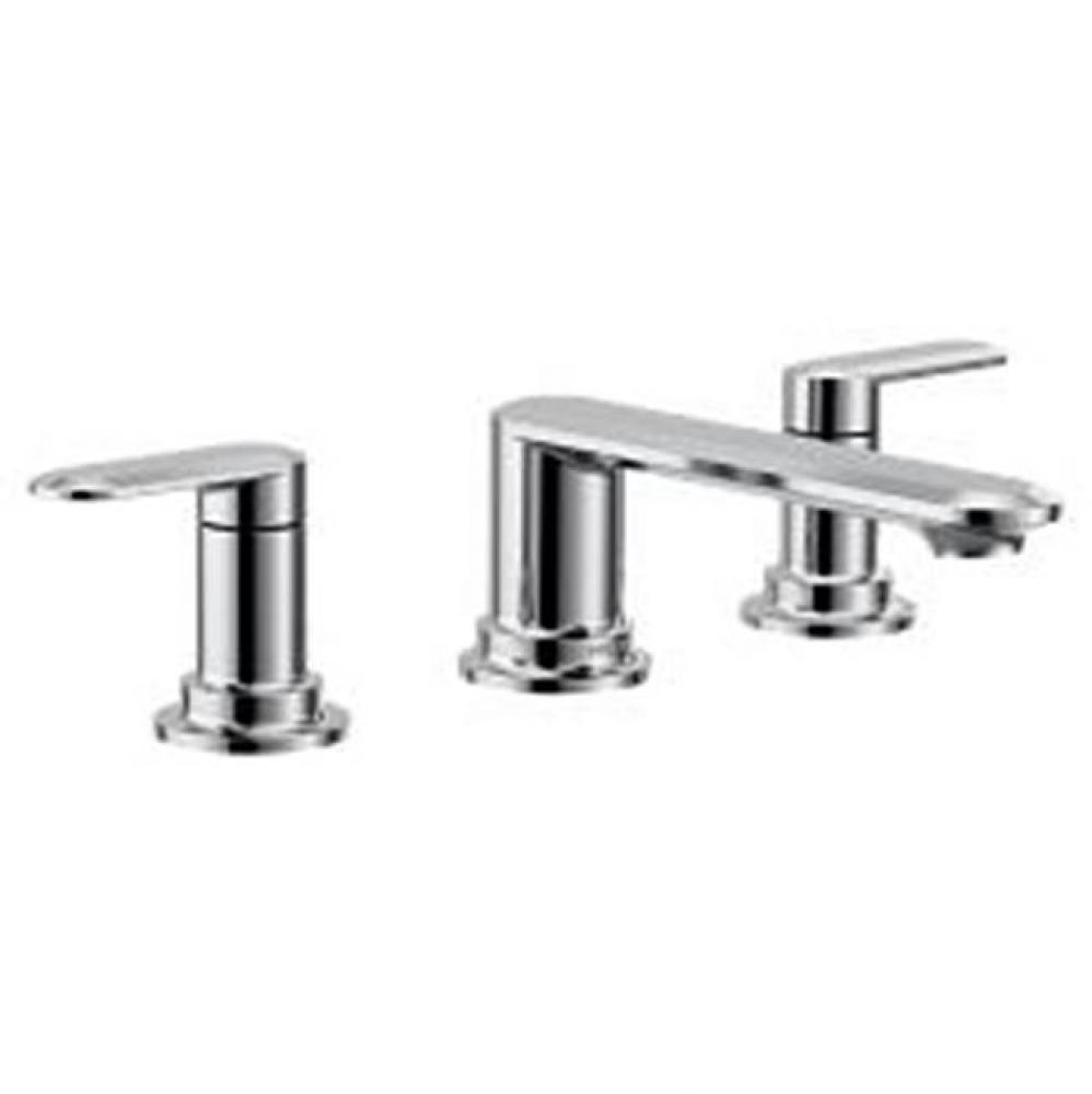 Chrome two-handle roman tub faucet