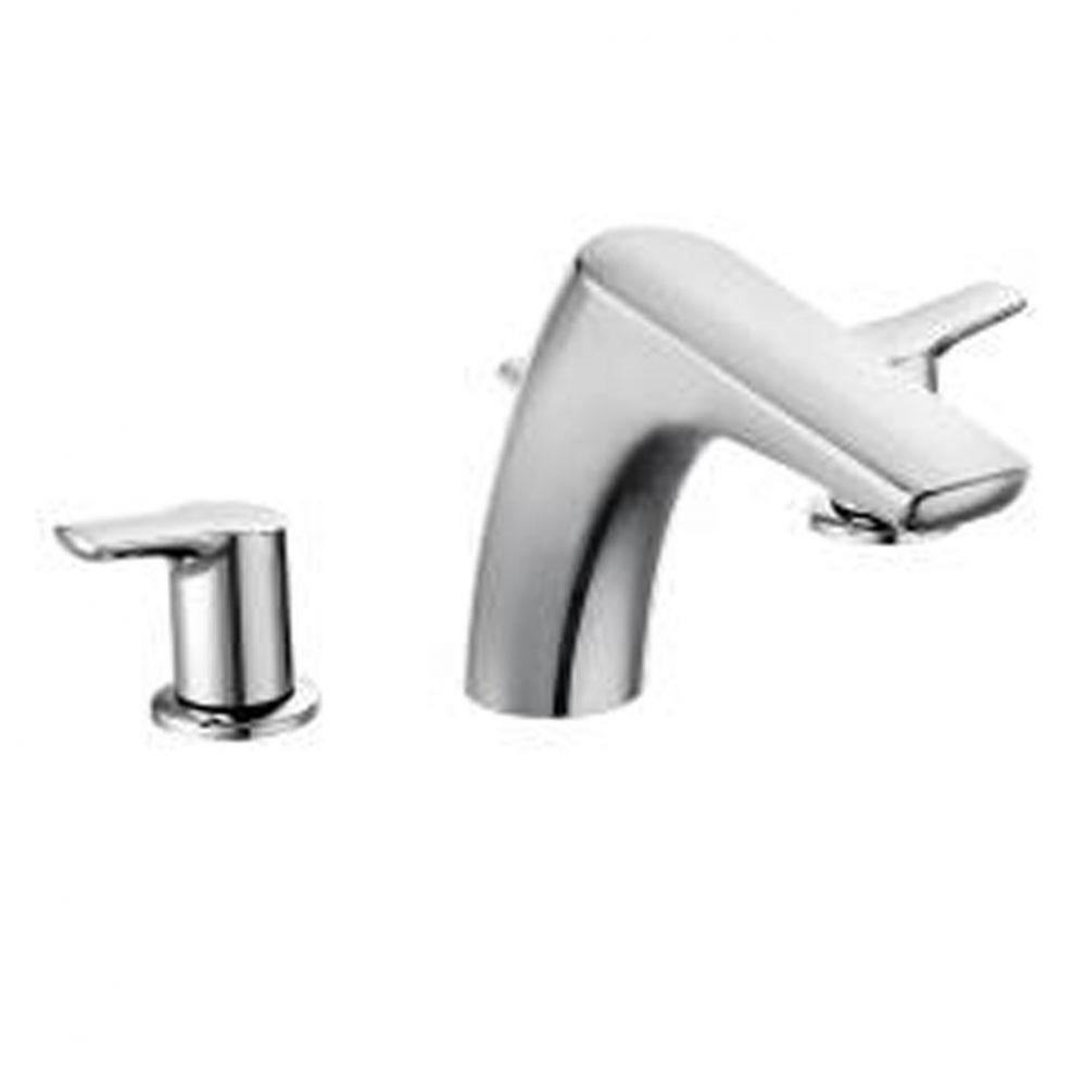 Chrome two-handle roman tub faucet