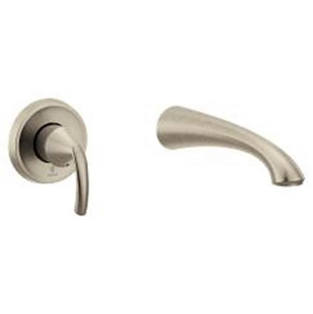 Glyde 1H Wall Mount Tub Filler, Brushed Nickel